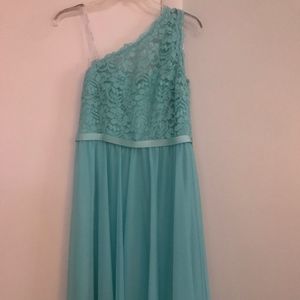 David's Bridal one shoulder bridesmaid